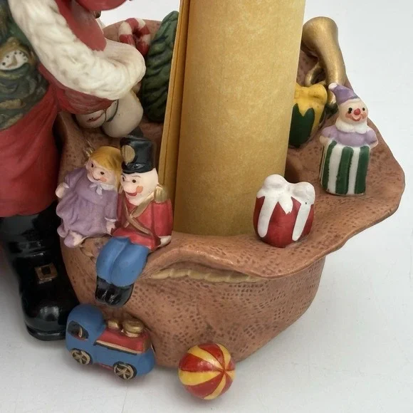 Partylite 7" Santa Checking His List Candle Holder Figurine‎ P9841 Christmas Box - Picture 7 of 10